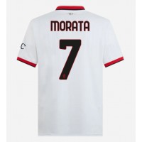 Camiseta AC Milan Alvaro Morata #7 Segunda Equipación Replica 2024-25 mangas cortas